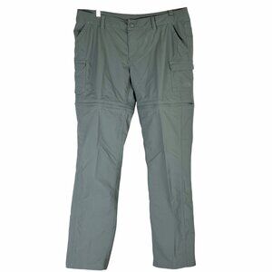 The North Face Womens Convertible Cargo Pants Outdoor Durable Size 12 Green EUC